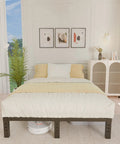Straight Up Heavy Duty Queen Bed Frame Built Like A Tank With Ample Underbed Storage in a bright bedroom setting.