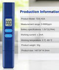 Digital TDS Water Meter For Drinking Water And Home Use 0 To 9990 Ppm Water Quality Tester with production information