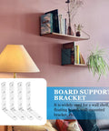 4 Pcs Stainless Steel Corner Brackets with Right Angle Design and Countersunk Mounting Holes for Shelf Support