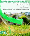 0.080 Inch String Trimmer Line, 157 Ft Pre Cut Twisted, Heavy Duty Replacement For Greenworks in a garden setting