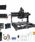 Top Shelf 3020 Plus CNC Router With 500W Spindle For Wood Milling And Metal Engraving Features Touchscreen Offline Controller and accessory kit.