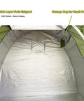 Inside view of Outdoor Bike Shelter for Two Bikes made with 210D Oxford Fabric PU4000 Waterproof Coating showing storage bag.