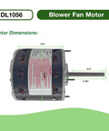 Direct Drive Blower Fan Motor Half HP 115V 1075 RPM 1 Phase 60 Hz 3 Speed Easy Swap Direct Replacement for AO Smith 1056 Fasco D701 GE 3587 Marathon X004 Emerson 1865 with 10uF Capacitor, 4.9 in body