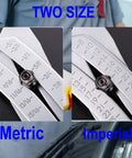 golckuod 2025 bolt size finder keychain with dual metric and imperial thread gauge; two-angle metal ruler views.