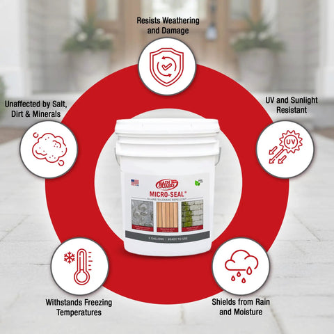 Micro-Seal Surface Sealer For Wood And Masonry With Silane Siloxane Water Repellent 5-gallon bucket, front view