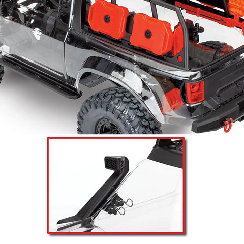 Rear of RC truck with silver steel Universal RC Body Clips Pins For 1 Eighth 1 Tenth 1 Twelfth Scale RC Cars visible in use