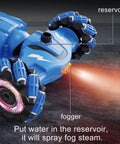 Close-up of Gesture Sensing RC Stunt Car With Lights And Music, 360 Degree Spins And All Terrain Capabilities, showing fogger