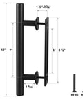 Heavy Duty Pull And Flush Door Handle Set In Matte Black For Sliding Barn Doors Fits Doors Up To Two And Three Eighths Inches And Built Tough