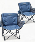 Heavy Duty Portable Camping Chair With 350 Lb Capacity, Extra Wide 1.6 Inch Padded Ergonomic Seat, Pinch Free Frame, Cup Holder