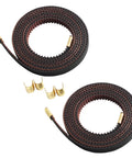 Neptune4 Max X Y Belt Upgrade Kit For 3D Printers Non Slip 2GT Timing Belts X Axis 1132mm Y Axis 1122mm 6mm Wide With Copper Buckle Synchronous Drive Easy Install Replacement Set, two belts with copper sleeves