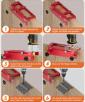Heavy Duty Door Hinge Jig And Lock Installation Kit Solid Aluminum Router Template For Hinge Mortising And Knob Drilling in use for door prep.
