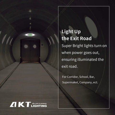 LED Emergency Light And Exit Sign Combo With Back Up Battery Green Exit Sign UL Certified in corridor setting