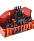 58 Piece T Slot Hold Down Clamp Kit For 7/16 Inch Table Slot Includes 24 Studs In Lengths 3 4 5 6 7 8 With 3/8-16 Threads