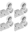 Top Shelf Heavy Duty Aluminum Screen Door Rollers Four Pack, double wheel sliding track pulleys for patio door replacement.