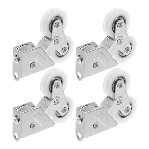 Top Shelf Heavy Duty Aluminum Screen Door Rollers Four Pack, double wheel sliding track pulleys for patio door replacement.