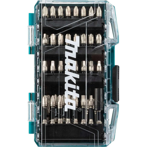 Makita E-01644 60-piece Impact XPS bit set in clear plastic case, front view