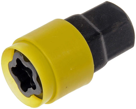 Heavy Duty M14 1.50 Thread Wheel Lock Set, featuring a yellow socket for secure tire installation and theft protection.