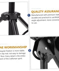 Adjustable Alloy Practice Drum Rack With 12 Inch Foldable Black Stand showing sturdy joints and adjustable height mechanism.