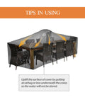 Extra Large Patio Furniture Cover Set For Outdoor Table And Sofa Sectional, Heavy Duty Waterproof, All Weather Protection, Grey