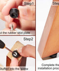 Installation of 200 Pieces Soft Rubber Furniture Feet With Stainless Steel Screws No Slip Floor Protectors Step by Step
