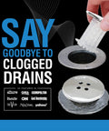 Chrome Tub Drain Hair Catcher 2 Pack For 1.5 To 1.75 Inch Tub And Shower Drains Quick Install Clog Shield demonstration