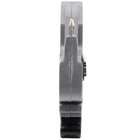 Heavy Duty One Pole 30 Amp Circuit Breaker For Federal Pacific Stab Lok Panels side view highlighting gray finish and thin design.