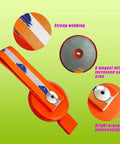 SEASAIL boat trailer lockout key with magnetic surge brake; orange housing, fabric strap, round base