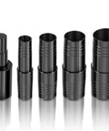 Five Piece Transmission And Transaxle Plug Kit With Adapter For Ford And Most Cars And Pickups Universal Fit Leak Proof Seals Replaces 23400 Premium Plug Set For Fluid Seal And Easy Maintenance, five black plastic plugs