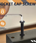 Rock Solid 1/4 20 X 1 Flat Head Hex Socket Cap Screws And Bolts with Allen tool tightening into wood for high torque support.