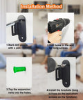 Installation method steps for Heavy Duty Anti Tip Furniture Straps With Adjustable Wall Mount Kit for securing furniture safely.