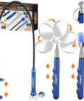 Heavy Duty 4 In 1 Magnetic Pick Up Tool Kit With Flexible Claw Grabber And 360 Degree Inspection Mirror For Getting Groceries Or Garage Items In Tight Spots Without Bending Over., 4-piece kit with 37.4-inch flexible claw, mirror, magnet wand and pickup tool