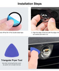 Installation steps for 2 Piece Lens Guard PC Protective Cover Kit For Tesla 2025 Cybertruck bumper cameras