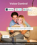 Couple using Smart LED Bulbs That Play Nice With Alexa And Google Home, No Hub Needed, WiFi Bluetooth, RGB and white color changing.