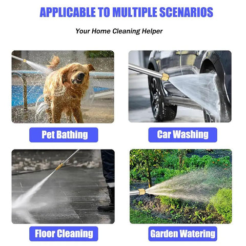Beast High Pressure Power Washer Wand For Car Cleaning Gutter Patio Window Pet Bath Hydro Jet Hose Nozzle demonstration