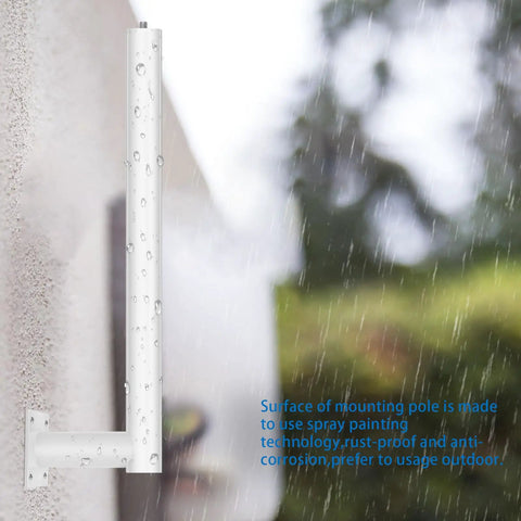 Outdoor Weather Station Mount for Tempest, Weatherproof Aluminum Alloy With 1/4-20 Threaded Screw Mount installed on wall