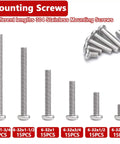 Assorted 6-32 mounting screws in six lengths from 175 Piece Red Electrical Outlet Spacers Kit With 85 Six Thirty Two Cup Head Mounting Screws