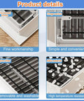 Premium Aluminum Louvered Vent Panel With Heavy Duty Mesh Cover For Ceiling Inspection And Drywall Gable Grilles No Sweat Rapid Setup Kicks Up Fresh Indoor Air Sweet Home Comfort 35X35Cm product details showing nylon filter and hinge switch.