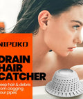 Universal Silicone Bathtub Drain Strainer With Tall Dome Design For Quick Shower Hair Catcher And Jewelry Protection No Sweat Setup Fits Standard US Sizes Like A Glove And Keeps Your Drains Clear, placed beside a person in a tub.