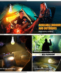 Emergency Rechargeable Light Bulbs Six Pack For Power Outages A21 9W 60W Equiv lighting a campsite and emergency areas