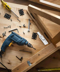 Toolkit with drill and screws for install of Smooth Drawer Slide Rails For Cabinets And Dressers, Stainless Steel and Aluminum 60mm