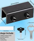 Lock Up Your Spot Tight With These Heavy Duty Black Window Locks 4 Pack Adjustable Sliding Door Security Stops With Keys components and dimensions