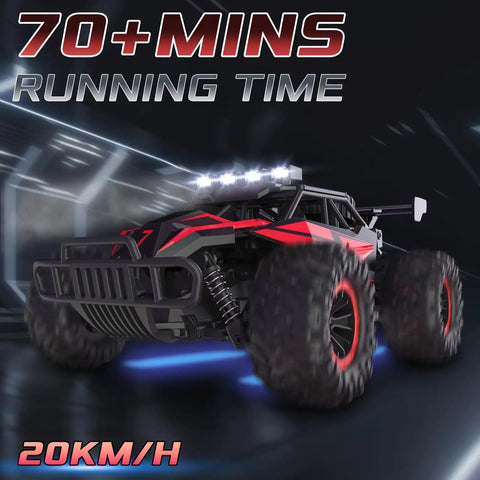 Beast Mode One Sixteen Scale Off Road RC Monster Truck With Twenty Kmph Top Speed LED Headlights And Chassis Lights