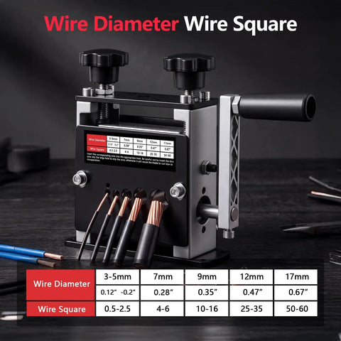 Heavy Duty Manual Wire Stripper Tool For Scrap Copper Recovery showing multiple wire holes for 3mm to 17mm diameter cables