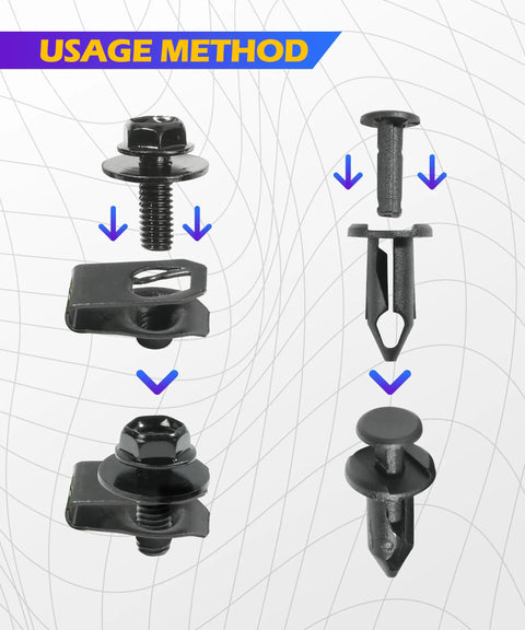 35 Piece Car Engine Under Cover Splash Shield Bolt Kit With Rust-Resistant Steel And Aluminum Screws For Bumper Skid Plate And Engine Splash Shield Replacement Fits Most Cars And Sedans