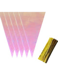 50 Pack Cone Shaped Clear Cellophane Treat Bags With Twist Ties Rainbow Color Party Favor Bags For Treats And Gifts Great For Birthdays Weddings And DIY Gift Wrapping