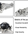 Serpentine Drive Timing Belt With Water Pump Kit Direct Fit For Honda Accord V6 engine water pump close-up views