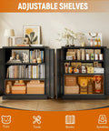 Heavy Duty 36 Inch Black Metal Storage Cabinet With Locking Doors, 2 Adjustable Shelves, Rust-Resistant Steel