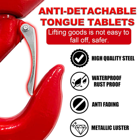 1 Ton Heavy Duty Swivel Hook With Safety Latch 360 Degree Rotating Crane Lifting Eye Hook For Crane And Lifting Chains Port Transportation