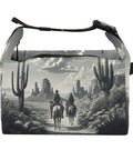 Cowboy Desert Inspired Insulated Lunch Bag With Horse Ride Design Large Capacity Leakproof Reusable Lunch Tote