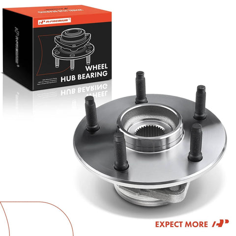 Front Wheel Bearing And Hub Assembly With ABS For Dodge Ram 1500 2000 2001 4WD And 2-Wheel ABS Only 5-Lug Heavy-Duty Roller